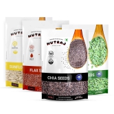 Nutraj Seeds 800g Combo - Pack of 4 (Pumpkin Seeds 200g, Chia Seeds 200g, Flax Seeds 200g & Sunflower Seeds 200g)