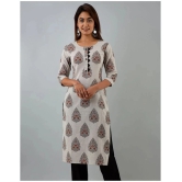 Doriya - Off White Cotton Blend Womens Straight Kurti - 3XL