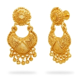 LUV FASHION Golden Chandbalis Earrings ( Pack of 1 ) - Golden