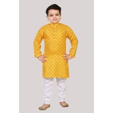 Arshia Fashions Pack of 1 Boys Cotton Kurta Sets ( Yellow ) - None