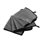 Auto Hub Grey 600 GSM Drying Towel For Automobile ( Pack of 5 )