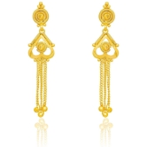 LUV FASHION Gold Drop Earrings ( Pack of 1 ) - Gold