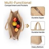 Style Smith - Assorted Jute Lunch Bag Pack of 1 - Assorted