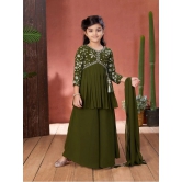 Aarika Green Georgette Girls Suit Sets ( Pack of 1 ) - None