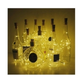 MIRADH Bottle Cork Lights 20 LED 6.5 FT LED Strips Yellow - Yellow