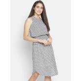 Oxolloxo Green Checked Satin Blouson Dress