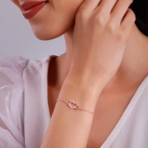 Rose Gold Intertwined In Love Bracelet