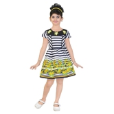 Zadums Girls Cotton A-Line Frock, Yellow - 7-8 Years