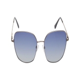Blue Geometric Sunglasses For Women