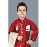 STYLOKIDS Maroon Silk Blend Boys Sherwani ( Pack of 1 ) - None