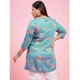 AUSTIVO Cotton Printed Straight Womens Kurti - Multicoloured ( Pack of 1 ) - None