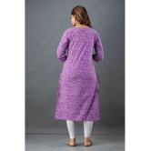 Lee Moda - Purple Cotton Women''s Straight Kurti ( Pack of 1 ) - None