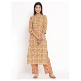 Kbz Cotton Kurti With Palazzo - Stitched Suit - XL