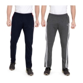 Zeffit Solid Men Navy, Grey Track Pants (Pack Of 2 ) - XL