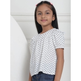 MINI & MING Girls Polka Dot Printed Puff Sleeves Regular Top