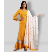 Lee Moda - Yellow Straight Rayon Women's Stitched Salwar Suit ( Pack of 1 ) - XXL