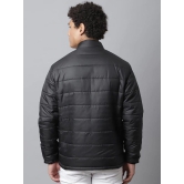 Rodamo Men Black Windcheater Open Front Jacket