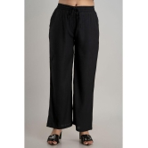 MAUKA - Black Rayon Straight Womens Palazzos ( Pack of 1 ) - None