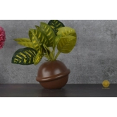 Ceramic Planet Shape Vases-Brown