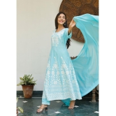 AMIRA'S INDIAN ETHNICWEAR - Blue Rayon Women's Stitched Salwar Suit ( ) - XXL