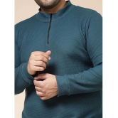 Rigo Cotton Slim Fit Solid Full Sleeves Mens T-Shirt - Teal ( Pack of 1 ) - None