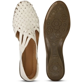 Commander Shoes White Womens Casual Ballerinas - None