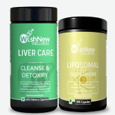 Wishnew Wellness Liver Rejuvenation Duo: Liver Care + Liposomal Glutathione