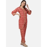 Women Floral Printed Gotta Patti Pure Cotton Kurta with Trousers