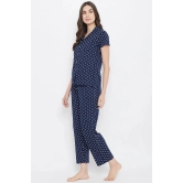 Clovia Blue Cotton Womens Nightwear Nightsuit Sets ( Pack of 2 ) - None