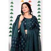 Swasti Cotton Printed Straight Womens Kurti - Green ( Pack of 1 ) - None