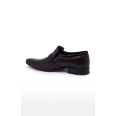 Men's Maroon Leather Formal Slip-ons