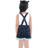 Naughty Ninos - Navy Blue Cotton Girls Dungarees ( ) - None