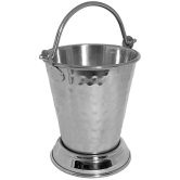 A & H ENTERPRISES Bucket for Serving Gravy daal Silver Serving Bucket ( Set of 1 )