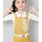 Arshia Fashions - Yellow Denim Girls Top With Dungarees ( Pack of 1 ) - None