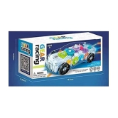 See Thru Concept Racing Car with 3D Flashing Rainbow Color Led Lights Musical Car for Kids Multi Color Plastic CAR