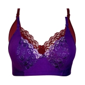 Kiran Enterprises Cotton Minimizer Bra - Purple - None