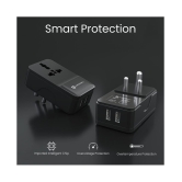 Portronics Adapto III:Dual USB Port with AC Socket ,Black (POR 1362) - Black