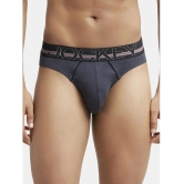 Jockey US17 Men Super Combed Cotton Rib Solid Brief - Graphite (Pack of 2) - None