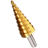 Rangwell 4-20mm HSS Steel Titanium Step Drill Bits Step Cone Cutting Tool Core Drill Bit Steel Woodworking Wood Metal Drilling Step Drill.