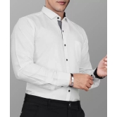 Supersquad Cotton Blend Regular Fit Full Sleeves Mens Formal Shirt - White ( Pack of 1 ) - None