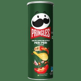 Pringles Potato Chips - Peri Peri Flavoured, Crunchy, Crispy, 107 G Can