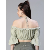 Oxolloxo Halter Neck Bardot Cotton Crop Top