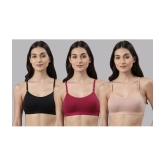 Dollar Missy Multicolor Cotton Non Padded Womens Bralette Bra ( Pack of 3 ) - None