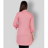 HIGHLIGHT FASHION EXPORT - Pink Rayon Women''s Straight Kurti ( Pack of 1 ) - M