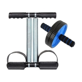 Tummy Trimmer & Ab Wheel Roller with Mat (Combo)- Abs Exercise Fitness Equipment For Home Gym Perfect Gym - Multi Color