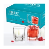 Treo By Milton Crescent Cool Glass, Set of 6, 205 ml Each. Transparent | Party Glass | Juice Glass | Dishwasher Safe | Water Glass