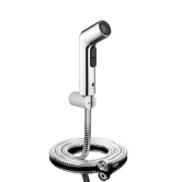 GOGA FASHION ABS Dual Flow Changing Health Faucet with Jet Stream & Aerated Soft Flow with Ultra Flexible Metal Hose & Wall Hook, Chrome