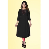 haya fashion - Black Rayon Women's A-line Kurti ( Pack of 1 ) - None