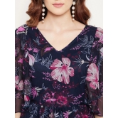 Floral Printed Georgette Empire Dress