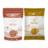 Raw Almonds & Green Raisins Combo-200gm each